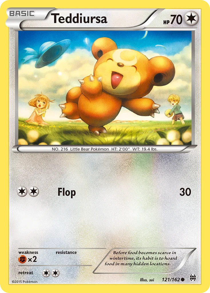 Teddiursa Pokemon card