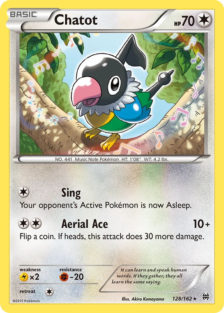 Chatot Pokemon card