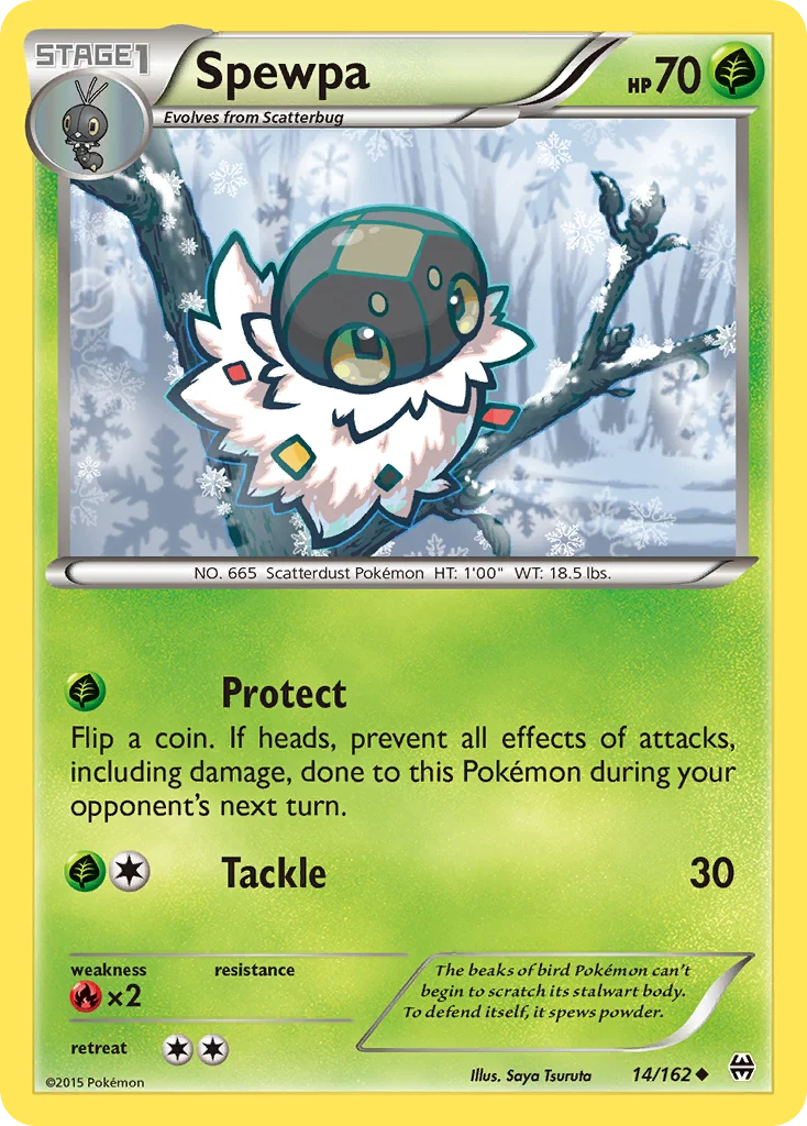 Spewpa Pokemon card