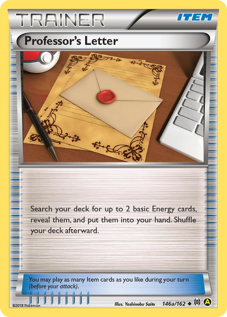 Professor's Letter Pokemon card