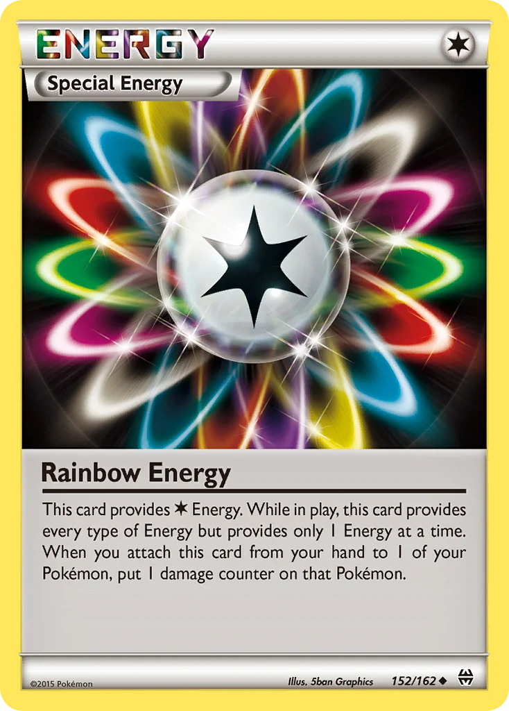 Rainbow Energy Pokemon card