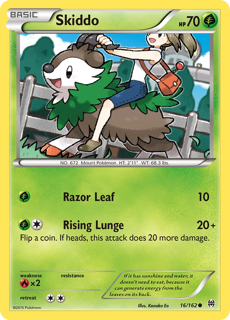 Skiddo Pokemon card