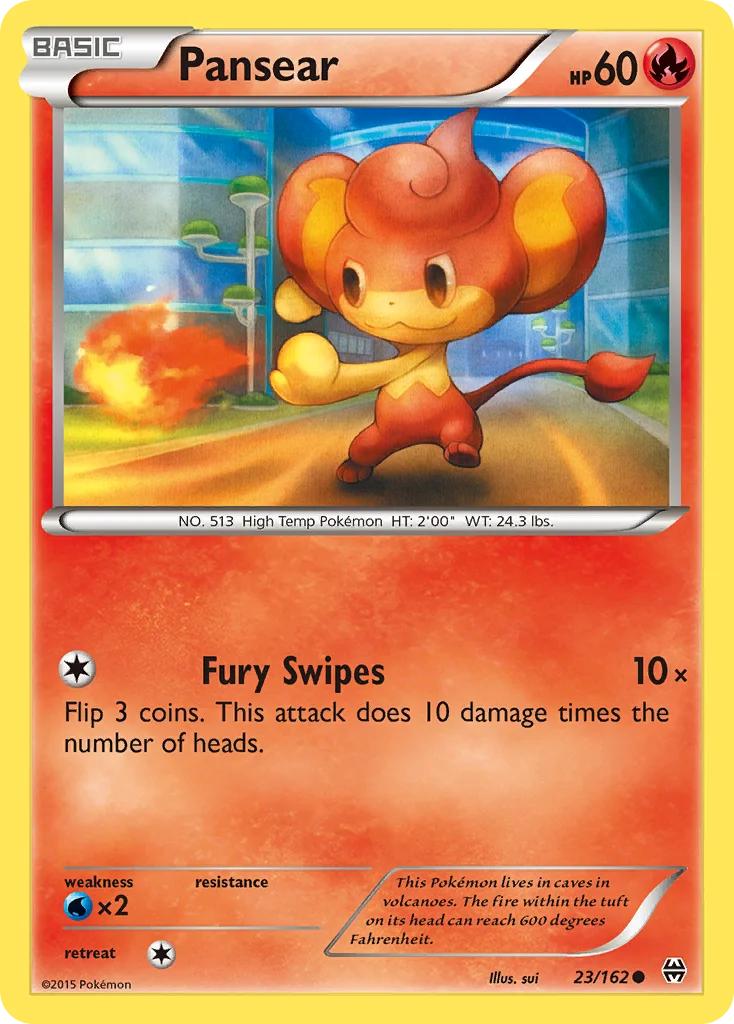 Pansear Pokemon card