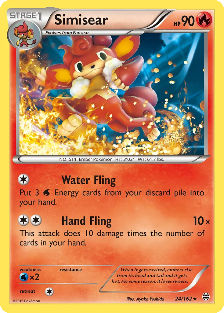 Simisear Pokemon card