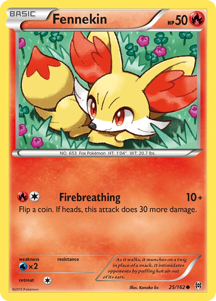 Fennekin Pokemon card