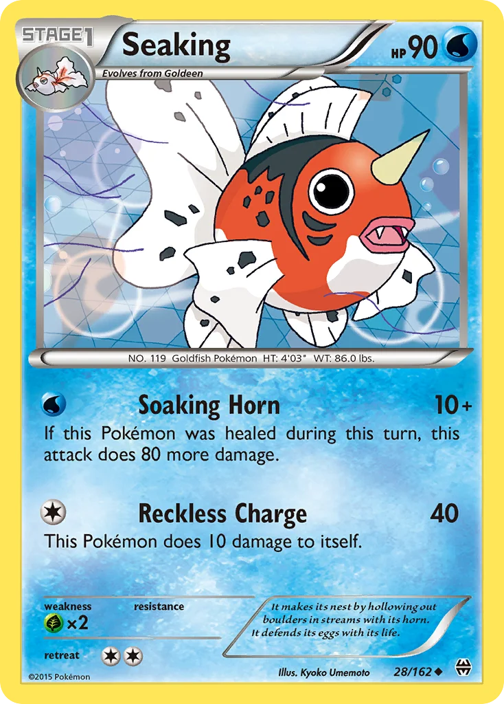 Seaking Pokemon card