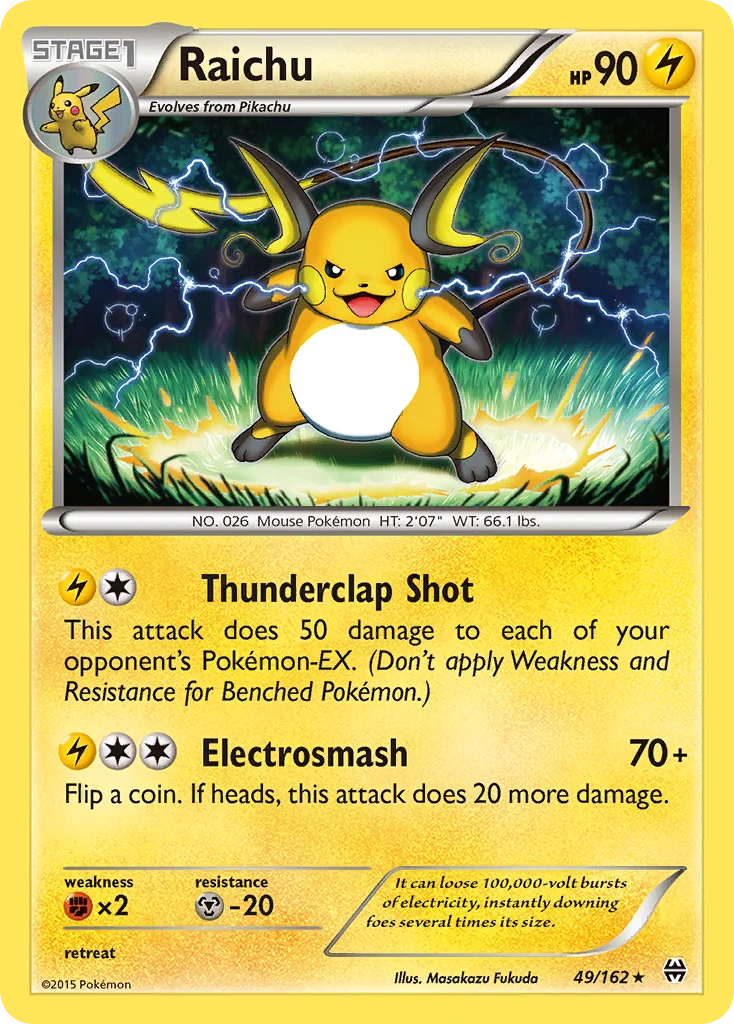 Raichu Pokemon card