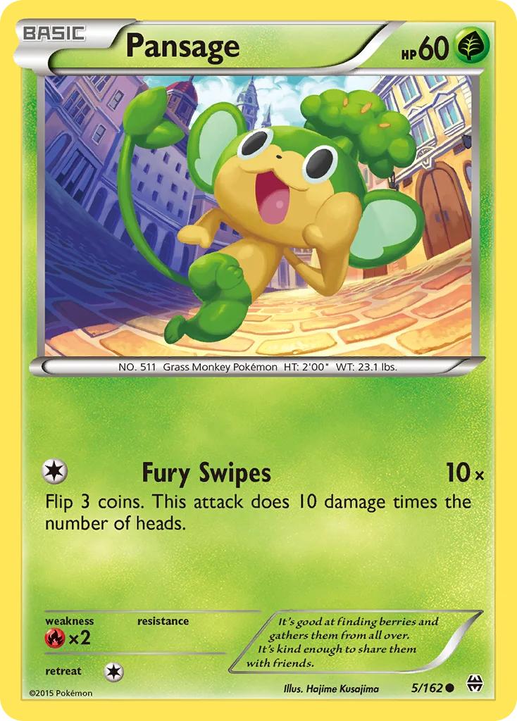 Pansage Pokemon card