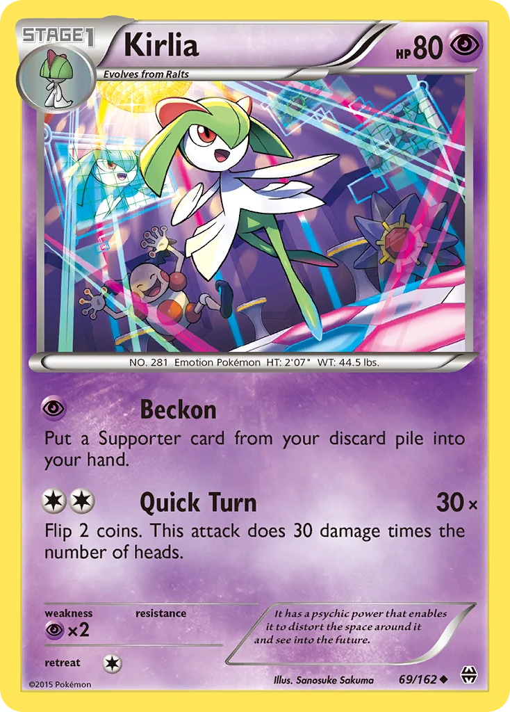 Kirlia Pokemon card