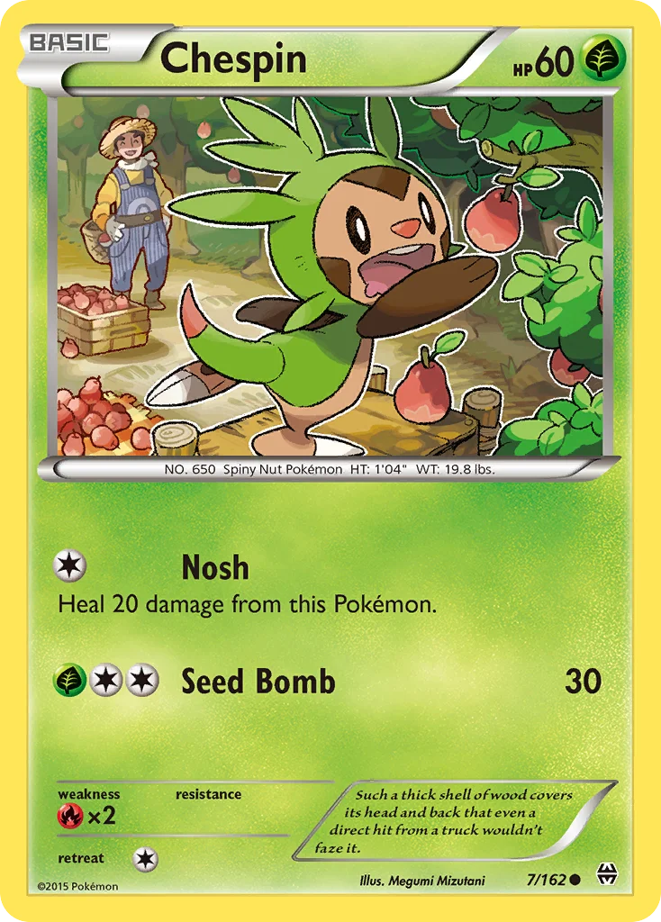 Chespin Pokemon card
