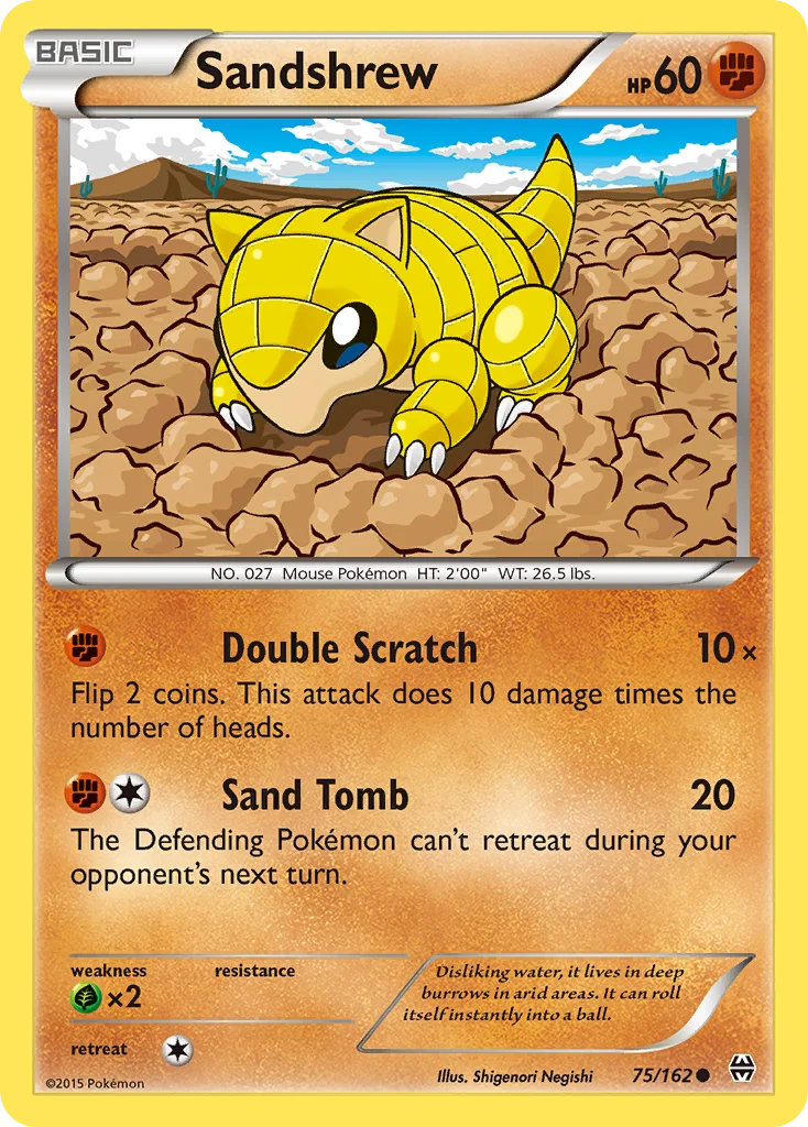 Sandshrew Pokemon card