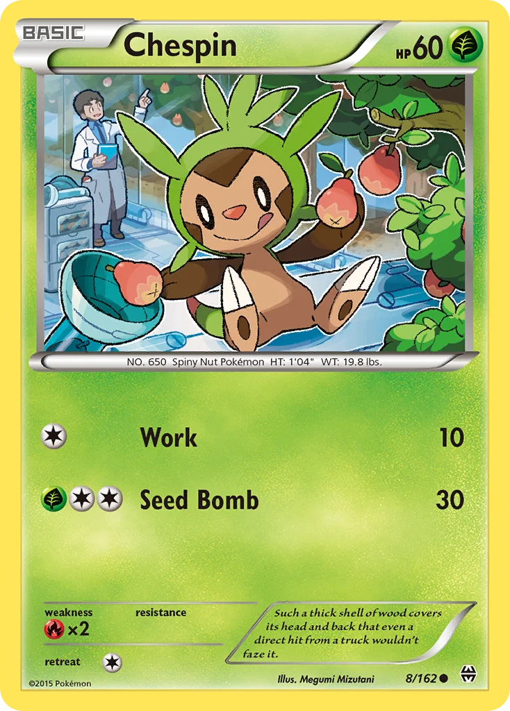 Chespin Pokemon card