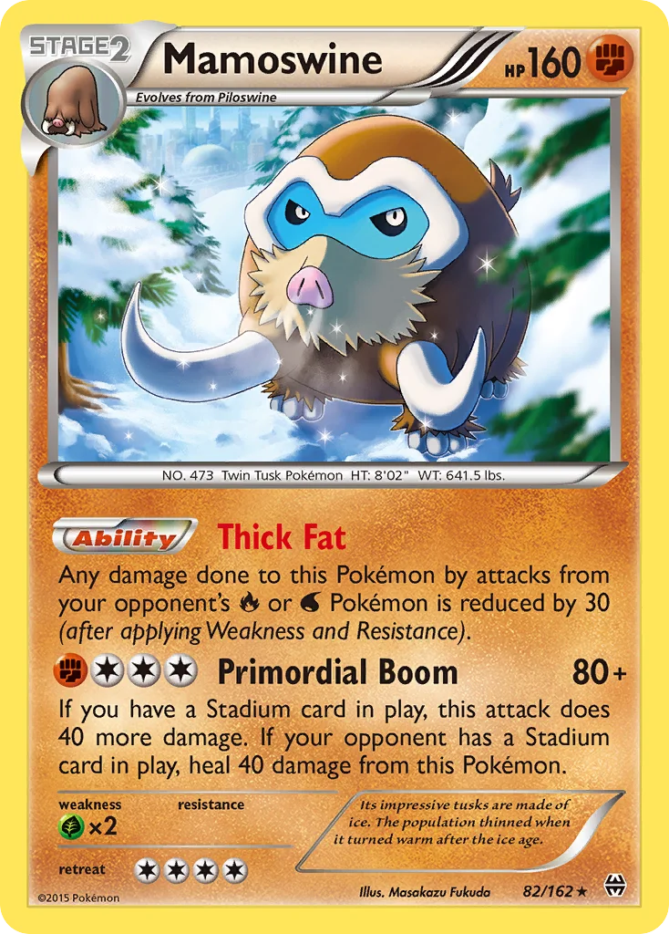 Mamoswine Pokemon card