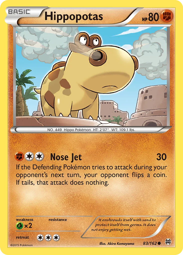 Hippopotas Pokemon card