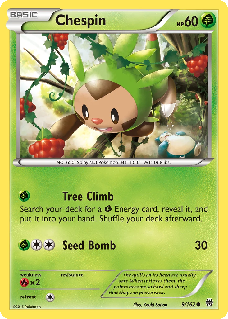 Chespin Pokemon card