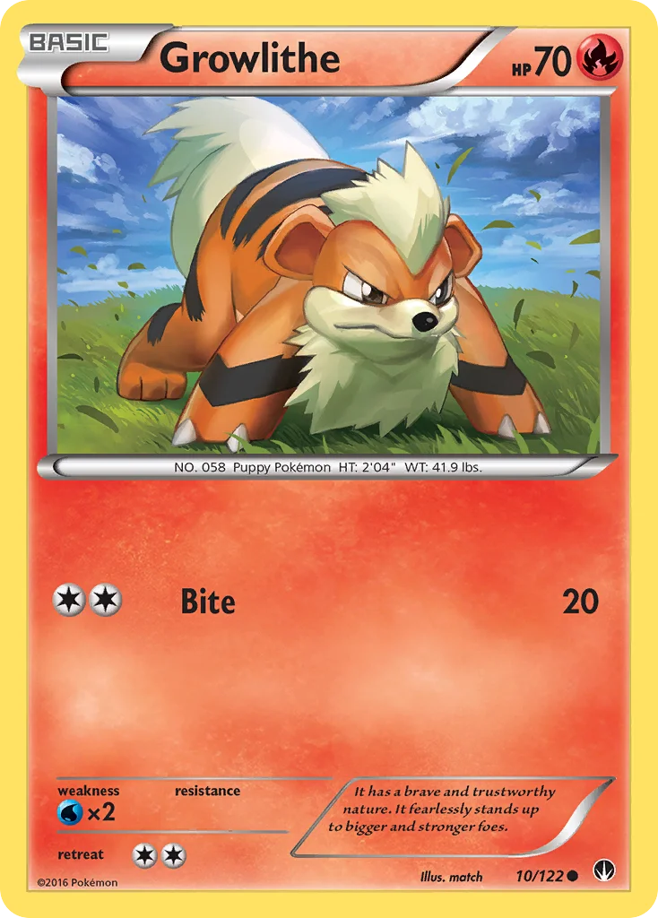Growlithe Pokemon card