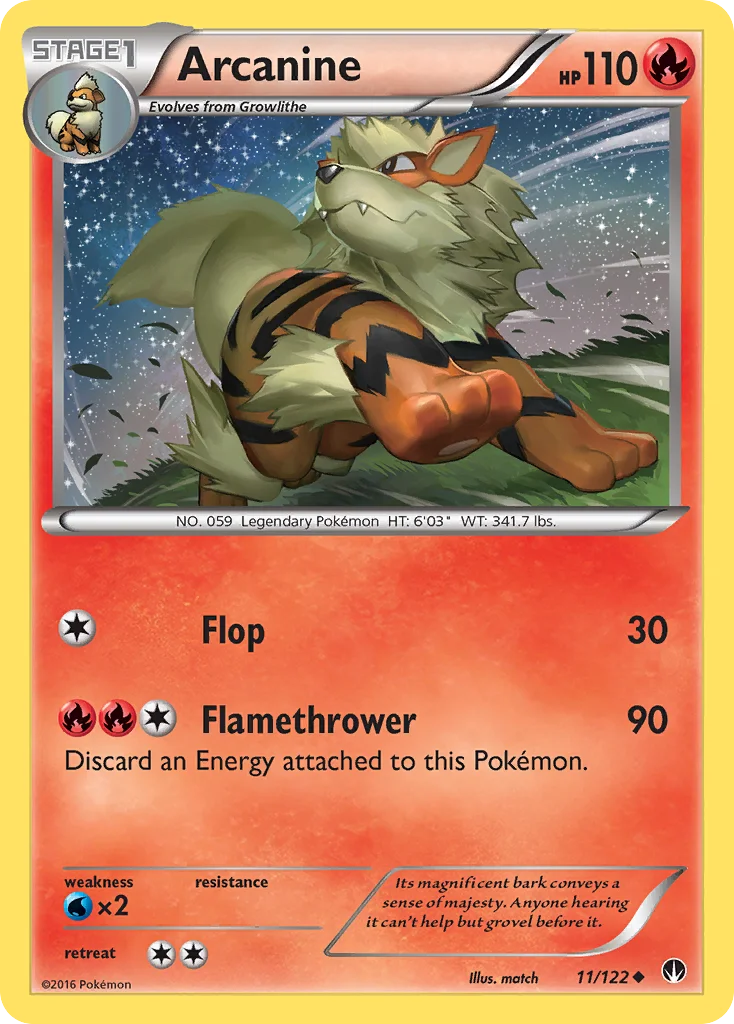 Arcanine Pokemon card