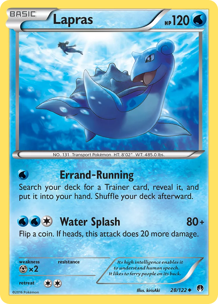 Lapras Pokemon card