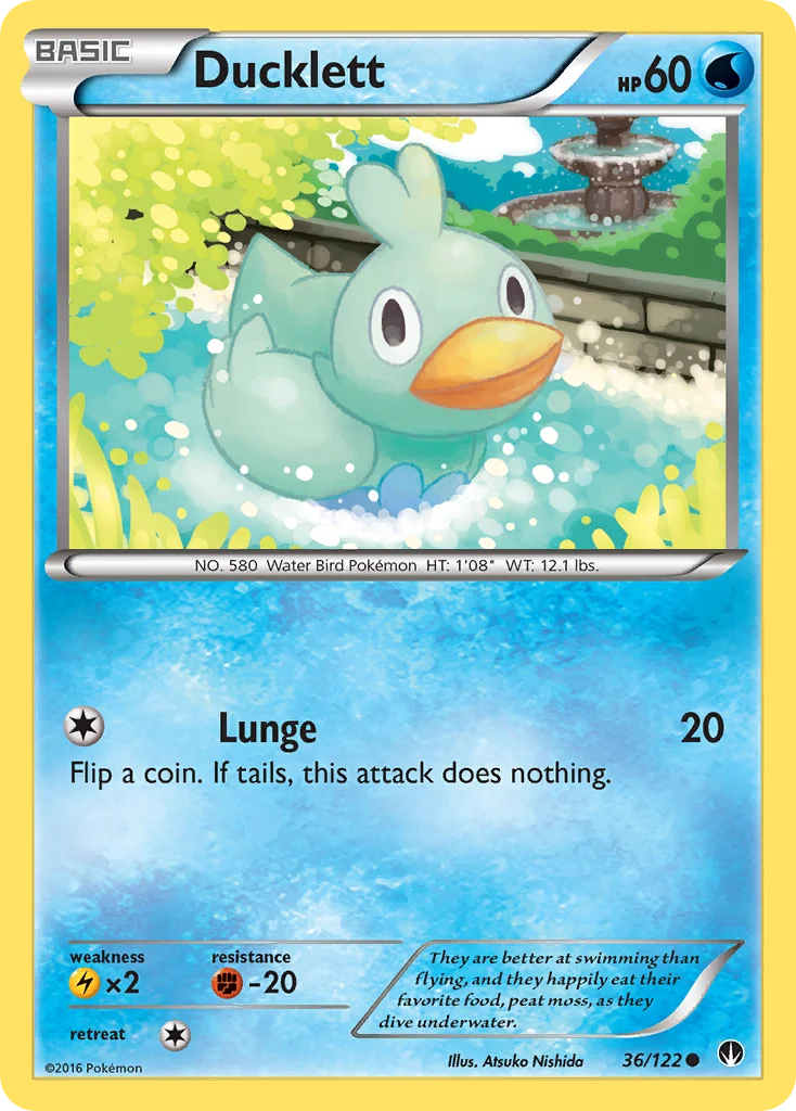 Ducklett Pokemon card