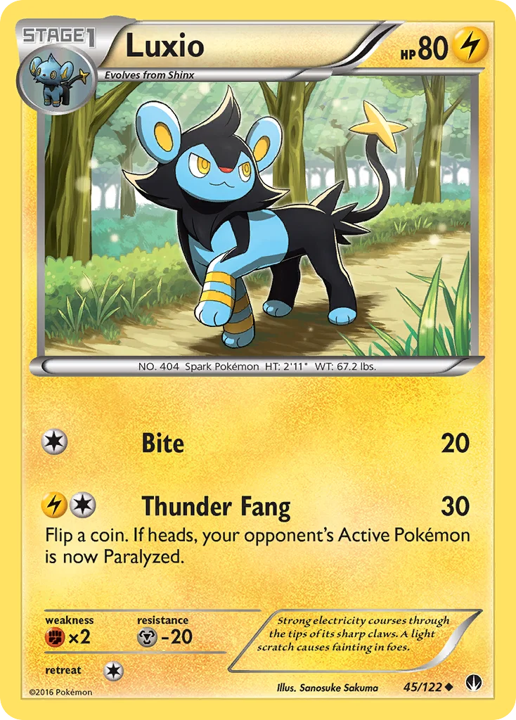 Luxio Pokemon card