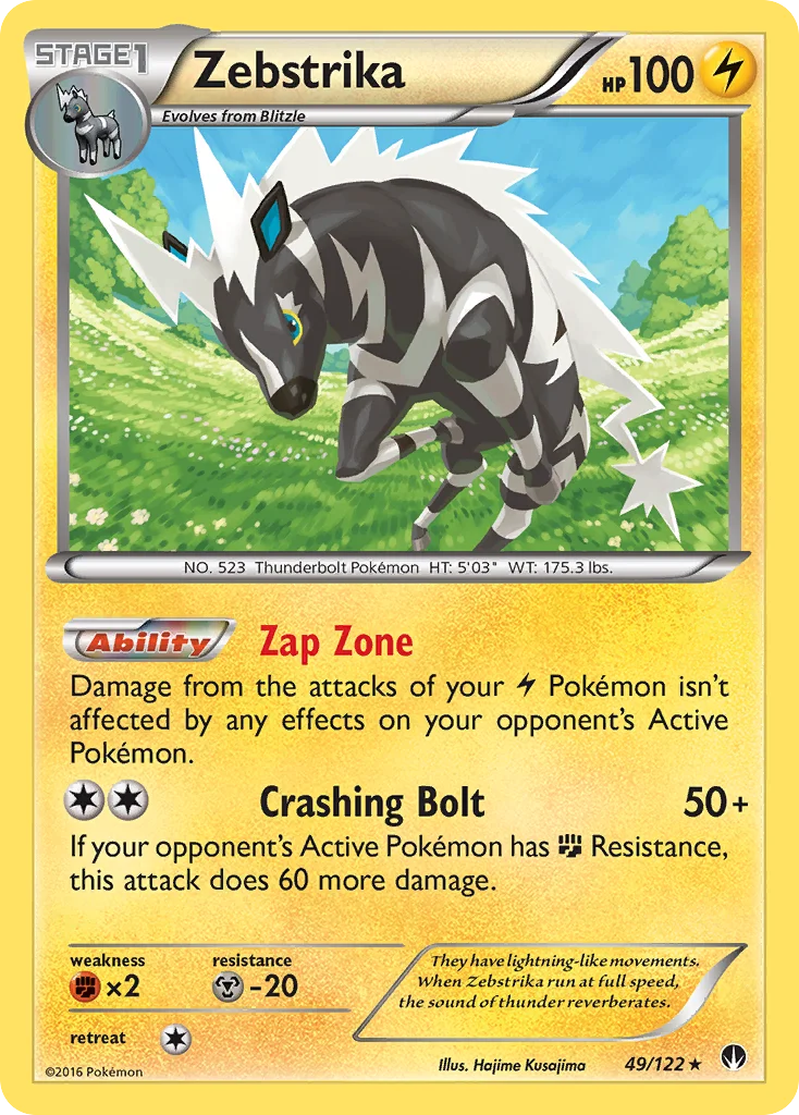 Zebstrika Pokemon card