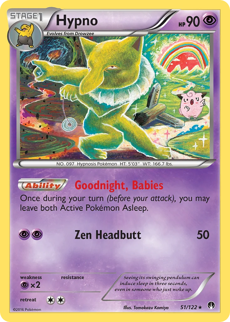 Hypno Pokemon card