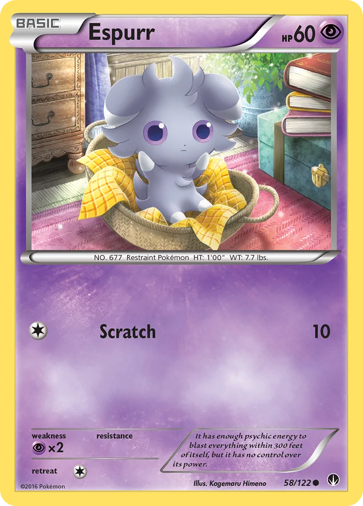Espurr Pokemon card