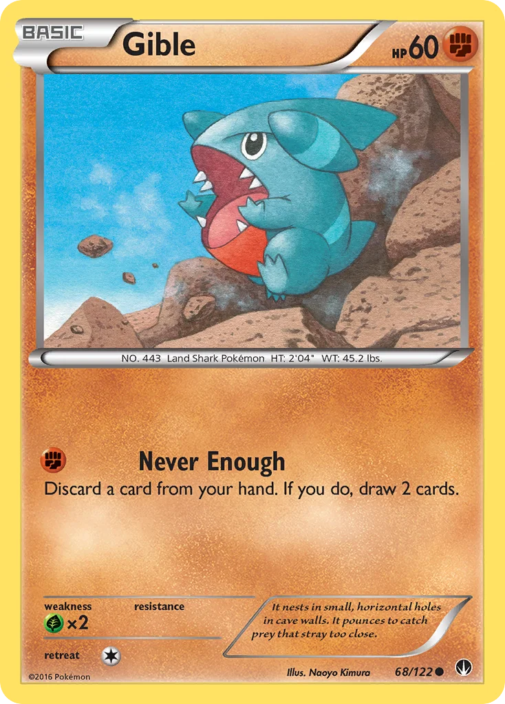 Gible Pokemon card