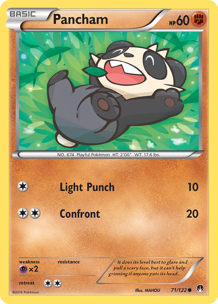 Pancham Pokemon card
