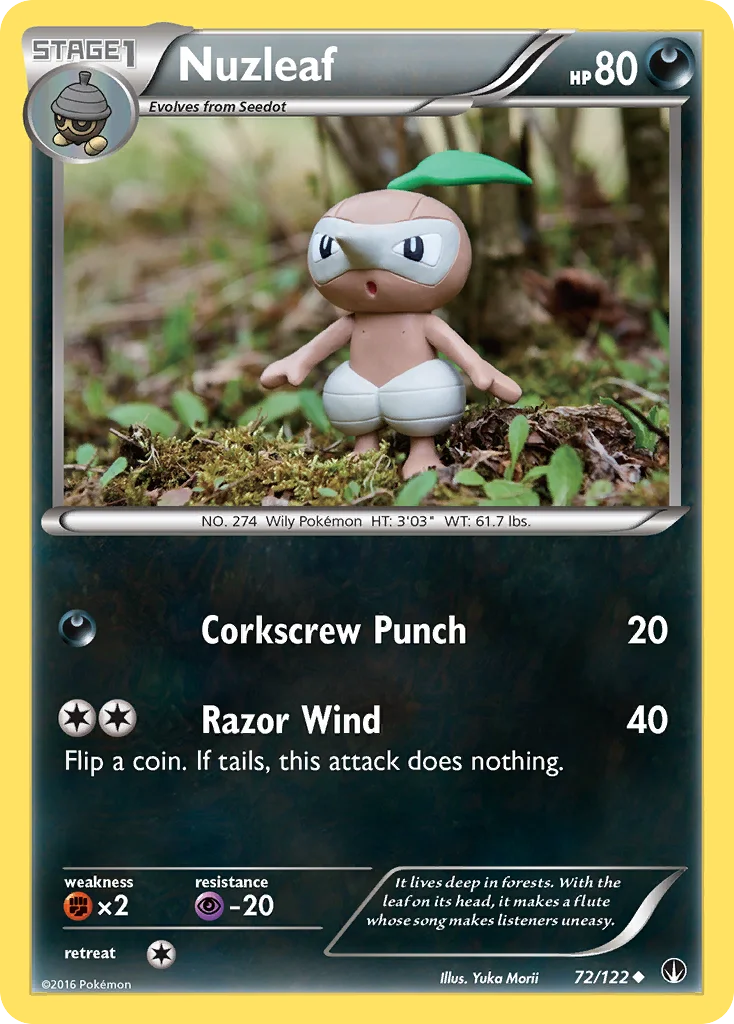 Nuzleaf Pokemon card