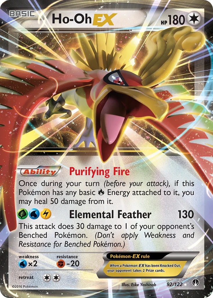 Ho-Oh-EX Pokemon card