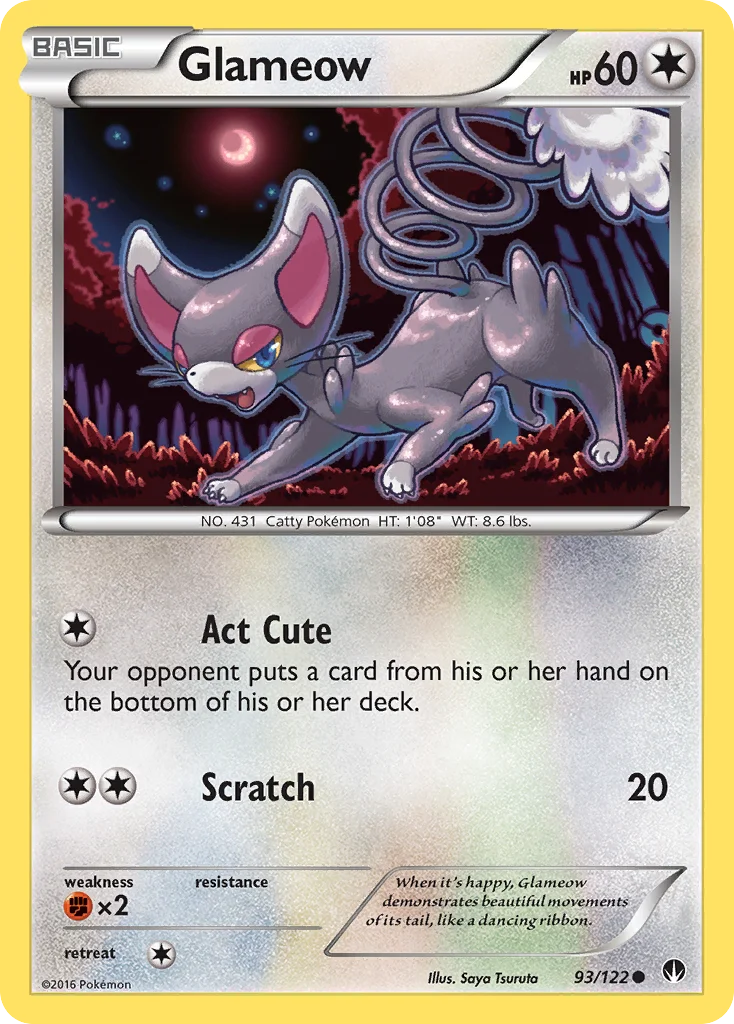Glameow Pokemon card