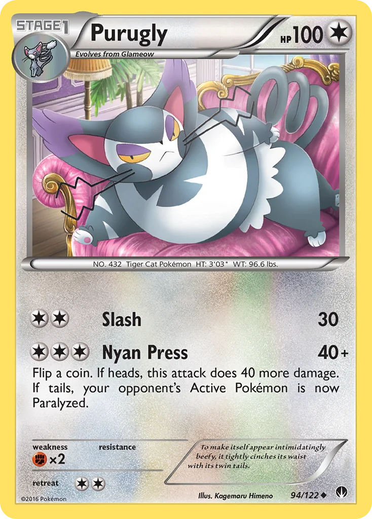 Purugly Pokemon card