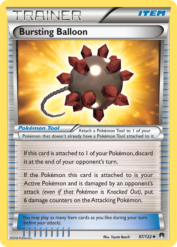 Bursting Balloon Pokemon card