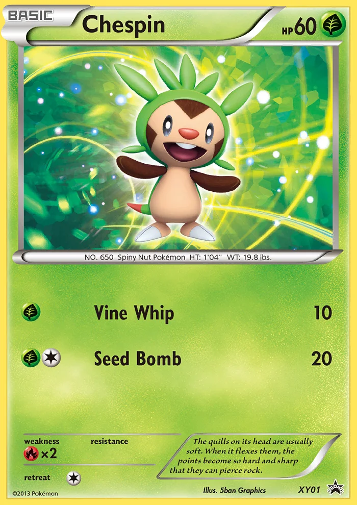 Chespin Pokemon card