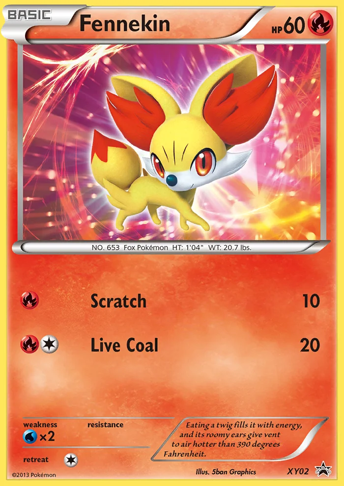 Fennekin Pokemon card