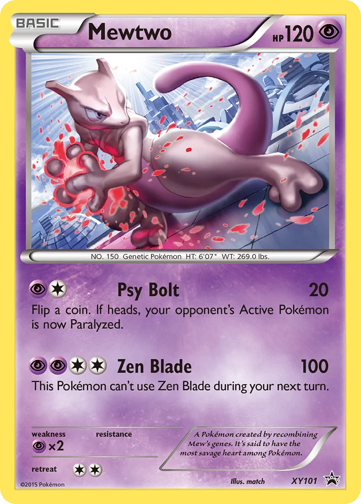 Mewtwo Pokemon card