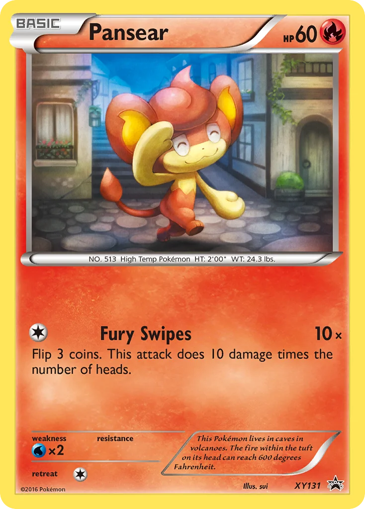 Pansear Pokemon card