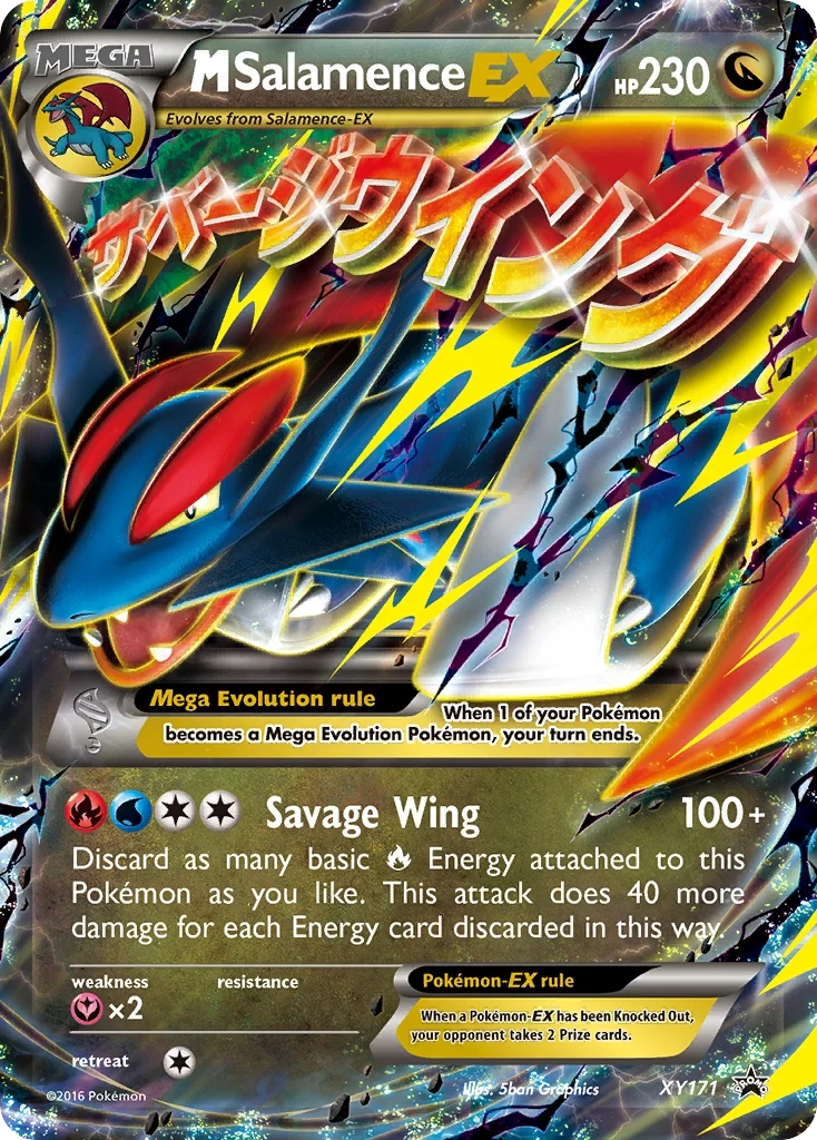 M Salamence-EX Pokemon card