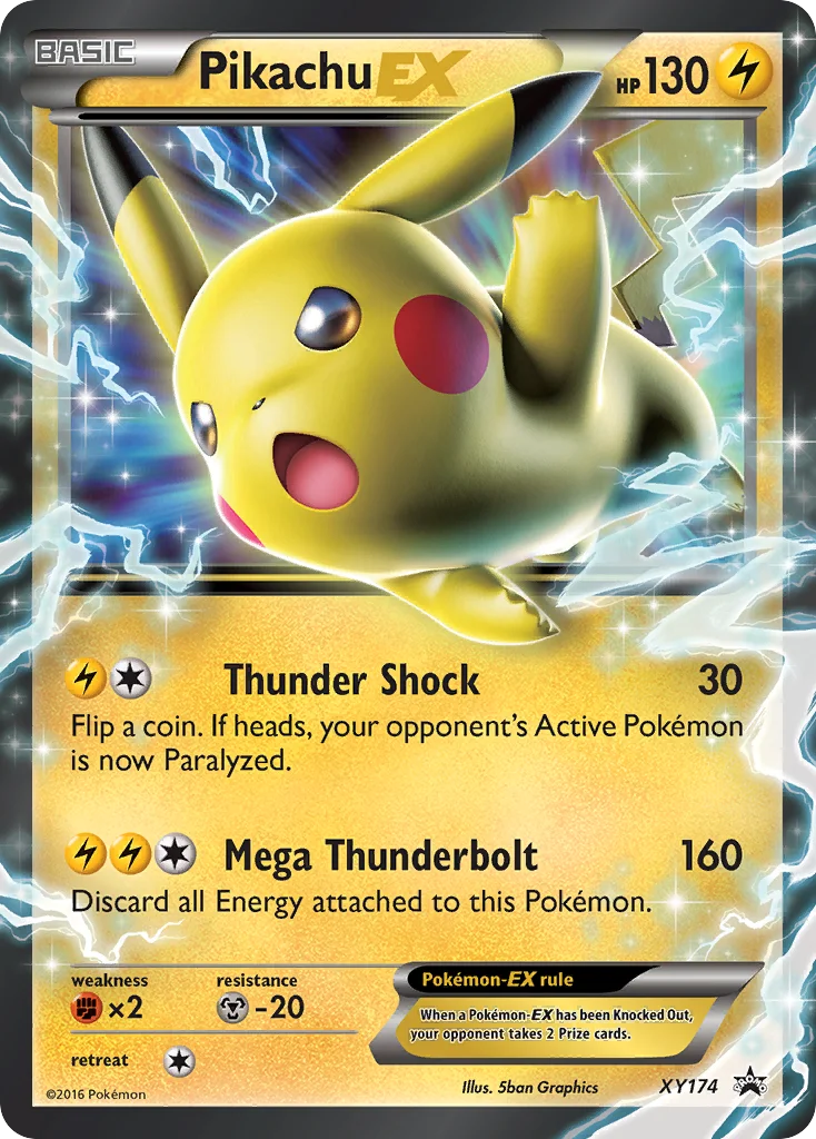 Pikachu-EX Pokemon card