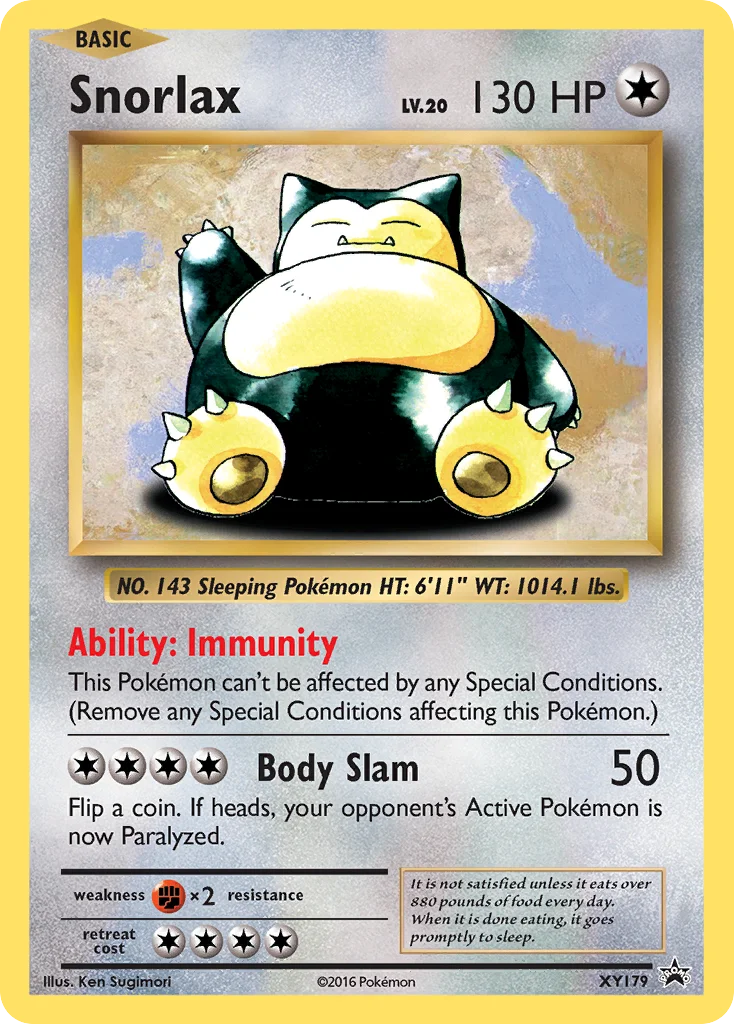 Snorlax Pokemon card