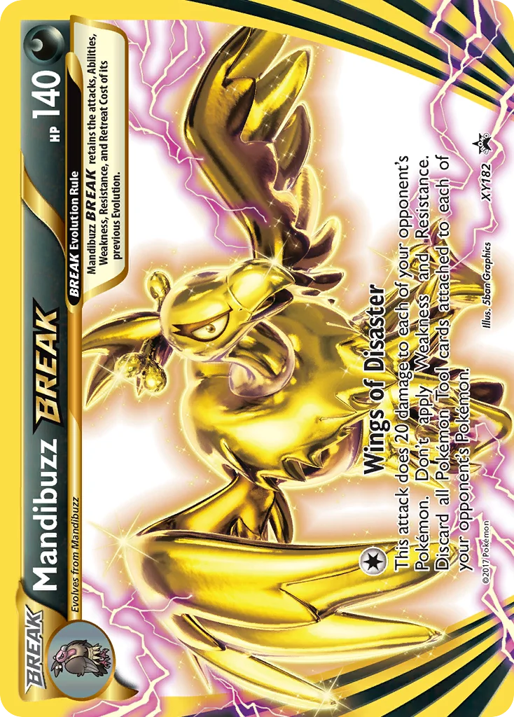 Mandibuzz BREAK Pokemon card