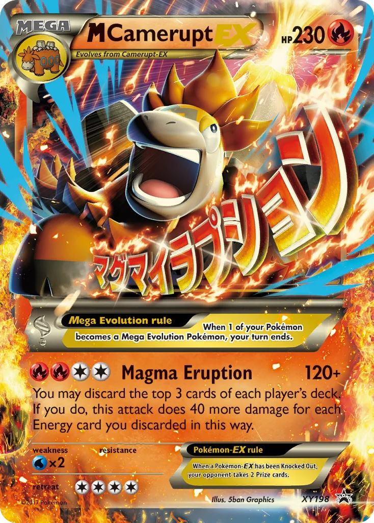 M Camerupt-EX Pokemon card