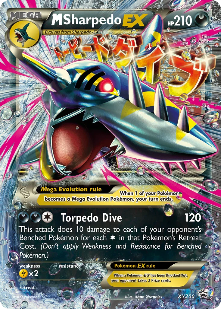 M Sharpedo-EX Pokemon card