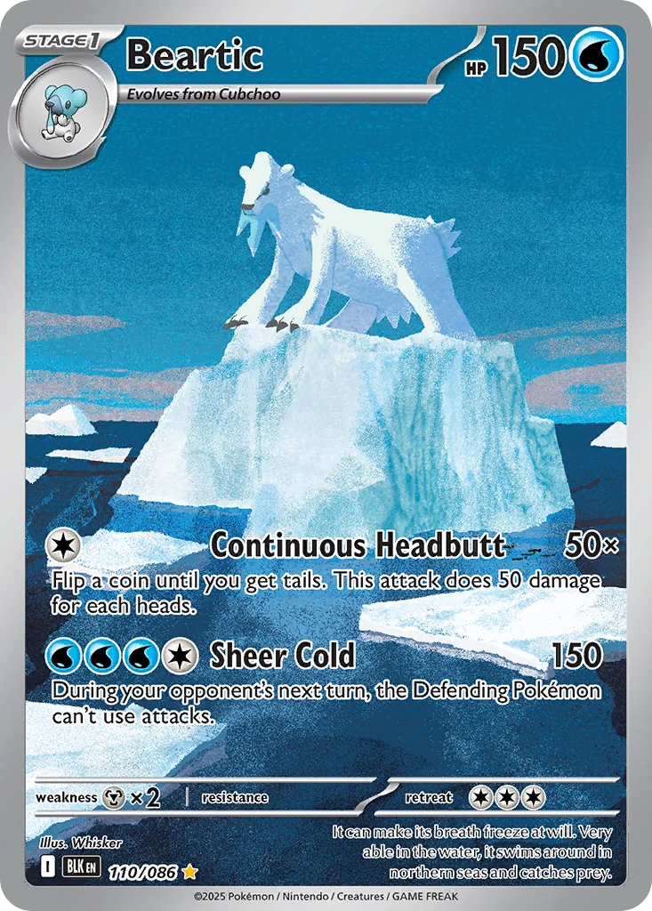 Beartic Pokemon card