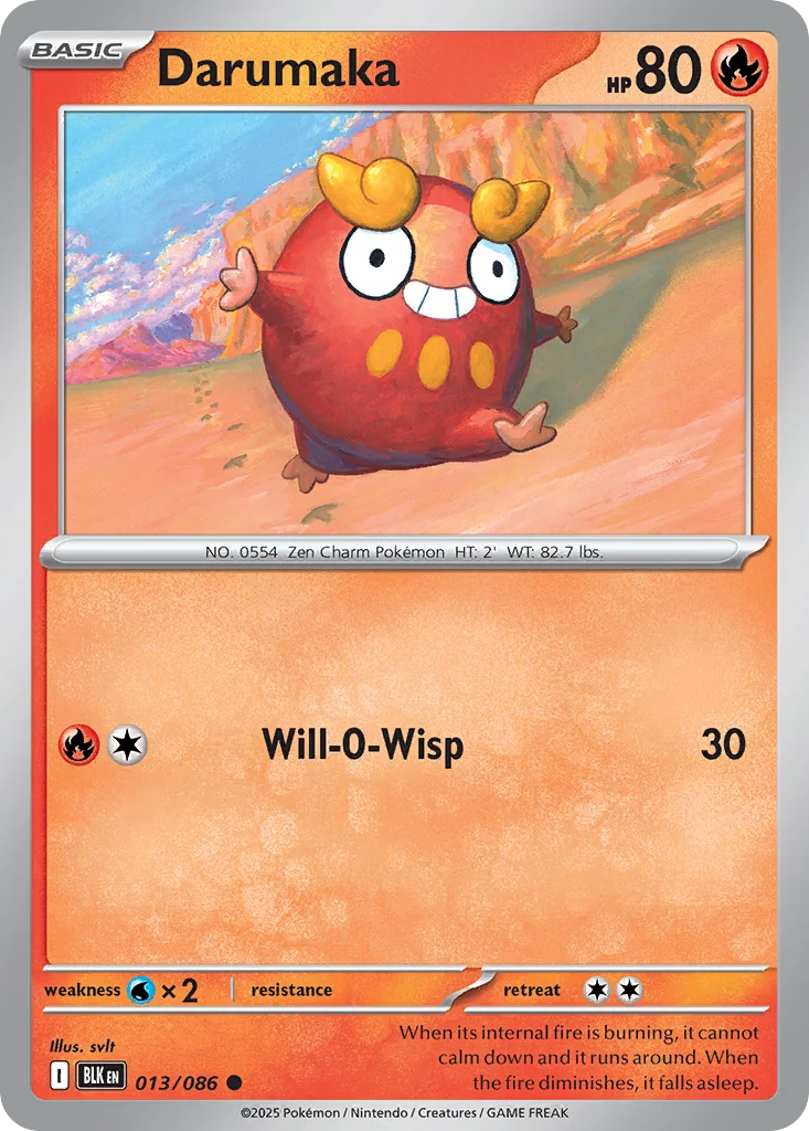 Darumaka Pokemon card