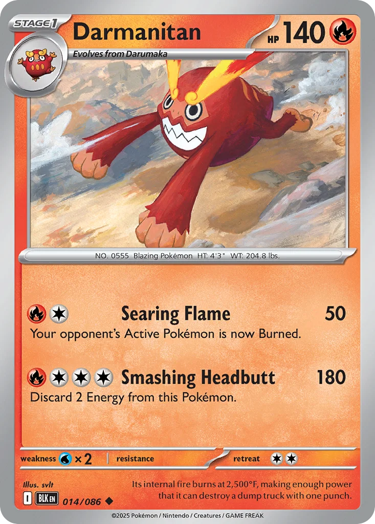 Darmanitan Pokemon card