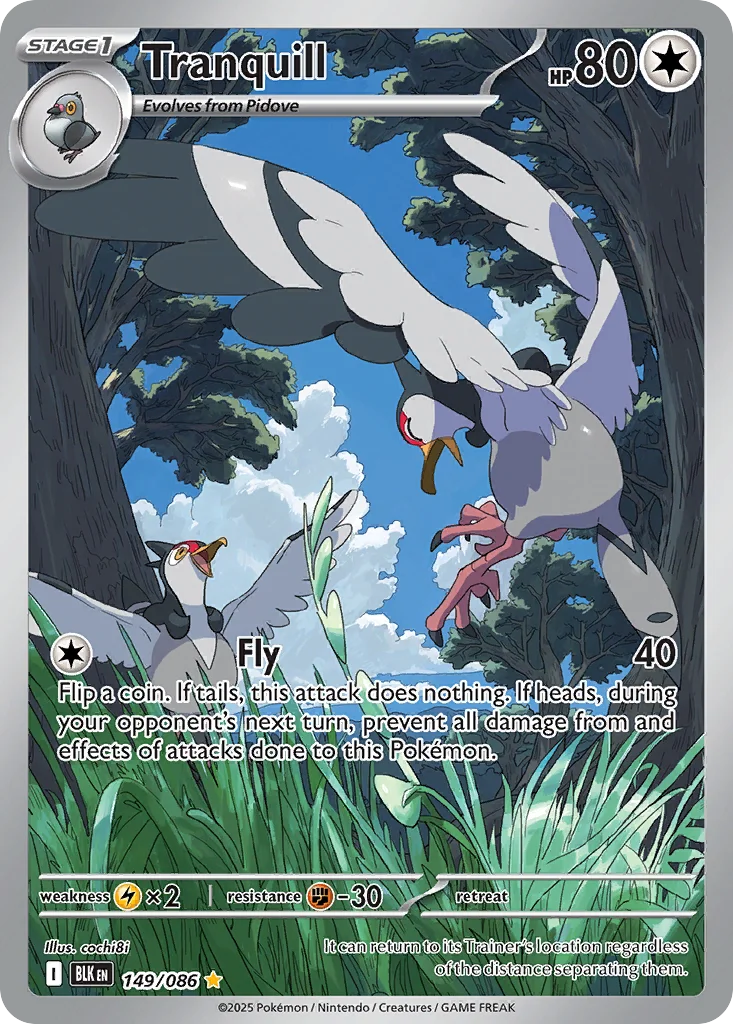 Tranquill Pokemon card