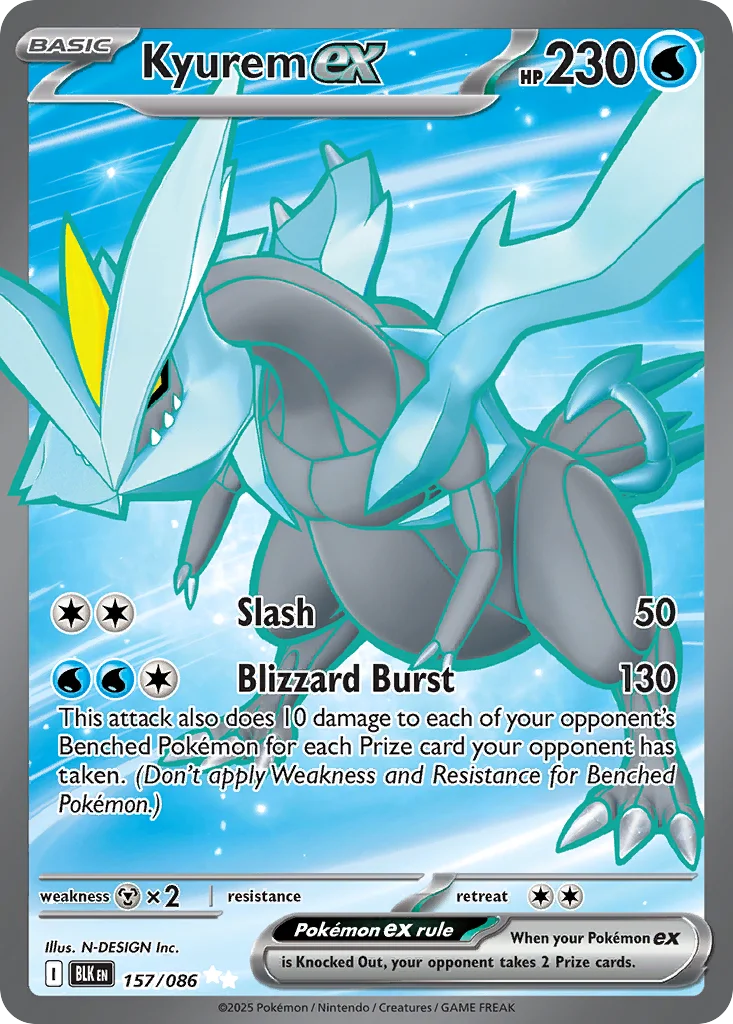 Kyurem ex Pokemon card
