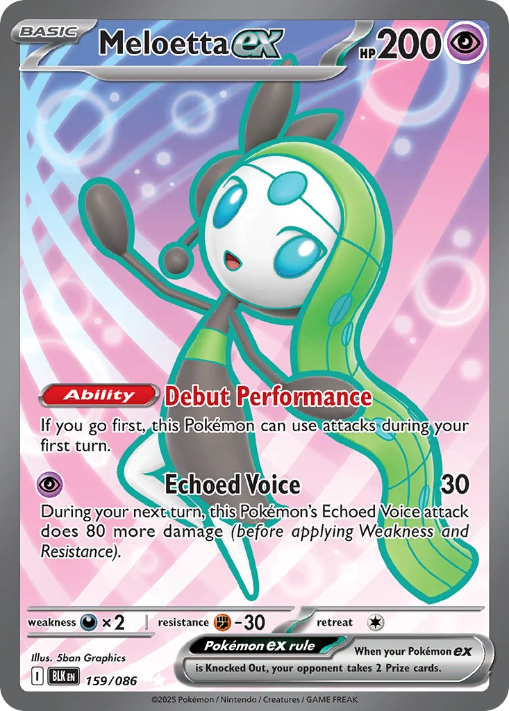 Meloetta ex Pokemon card